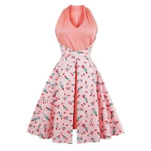 Rockabilly lipstick print dress